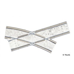 Tillig AKTION 87663 - Straßenbahn BKL Bogenkreuzung links einspurig - Pflastersteinstruktur