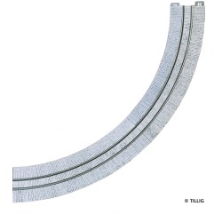 Tillig AKTION 87756 - Straßenbahn Gleis gebogen einspurig R250/90° - Pflastersteine