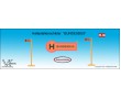 BundesBus - Haltestellenschild mit Fahrplanhalter - Set 4 Stück